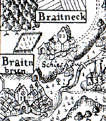 historische Karte von 1598