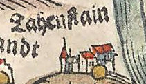 Dachenstein auf der Karte von Apian 1568