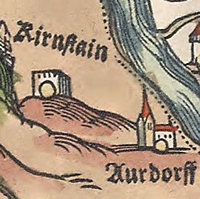 Burg Kirnstein bei Apian 1568