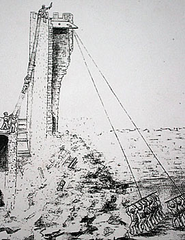Eingestürzter Bergfried 1888