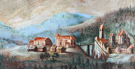 Burg und Ort Mitterfels 1750