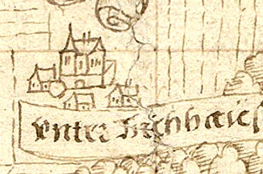 Niederviehhausen auf der Karte von Vogel 1600