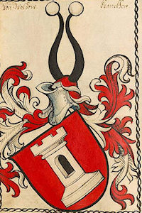 Wappen der Waldauer zu Waldthurn bei Scheibler um 1450