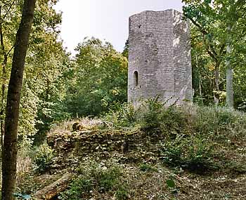 Bergfried mit Resten der Ringmauer