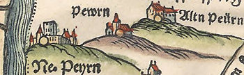 Kartenauschnitt bei Apian 1568